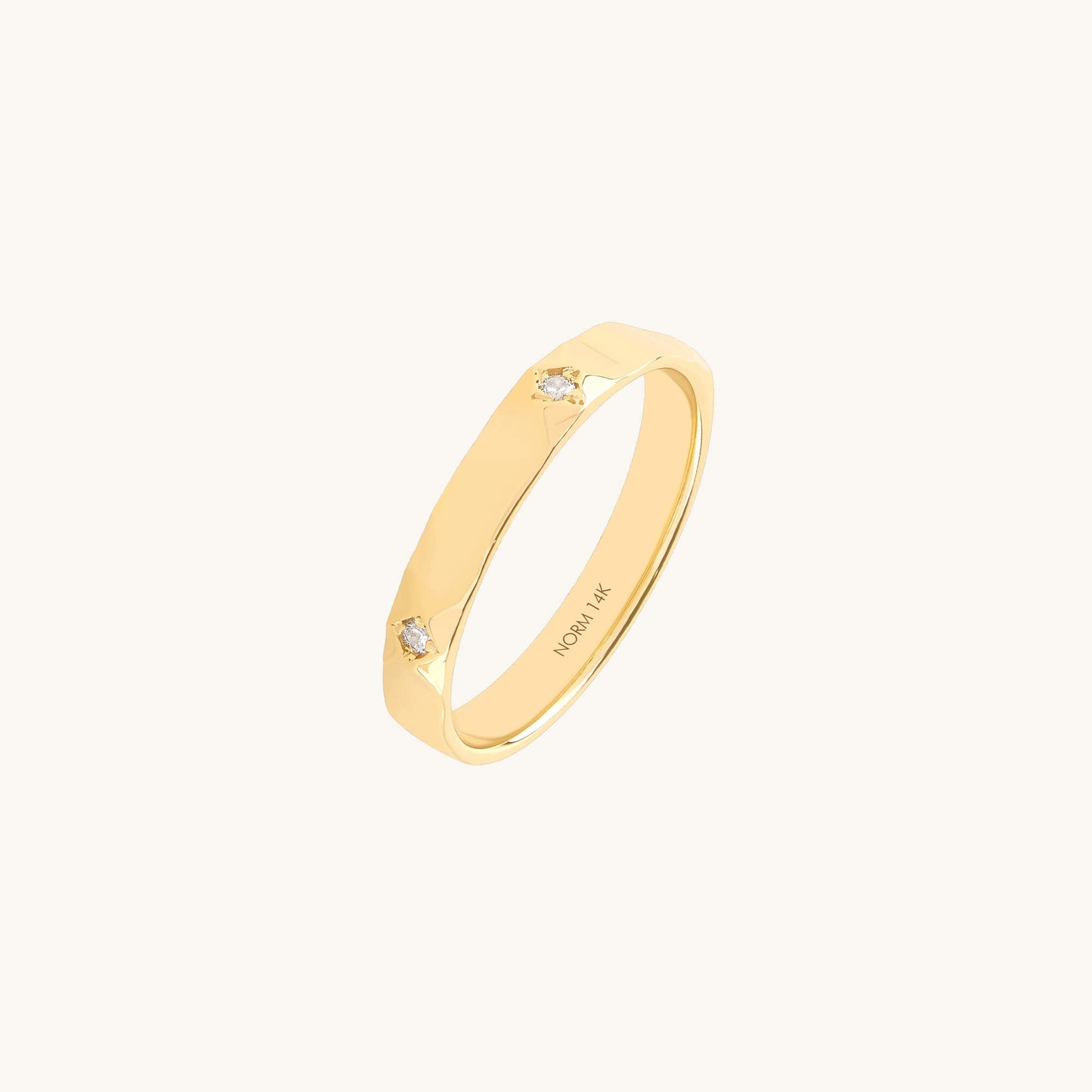 Diamond Starburst Band Ring in Gold