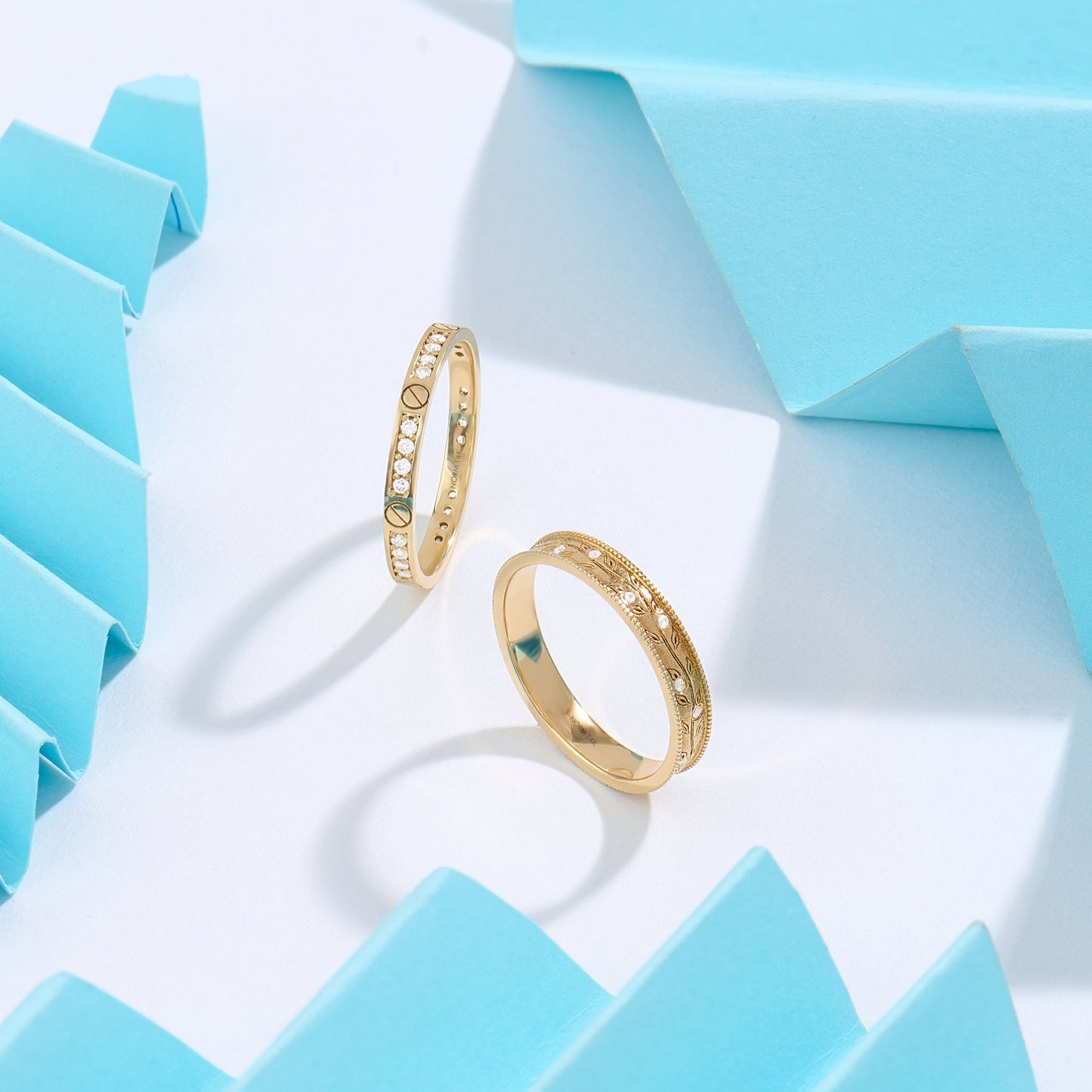 Diamond Vine Band Ring in Gold