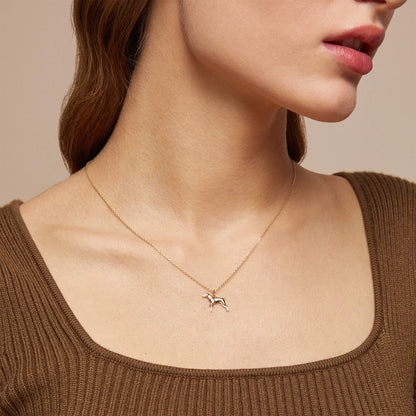 Dog Necklace in Gold