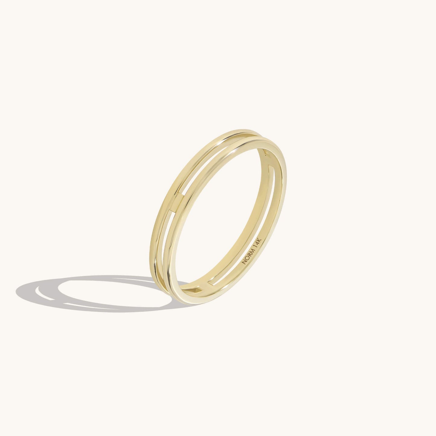 Double Line Ring in Gold