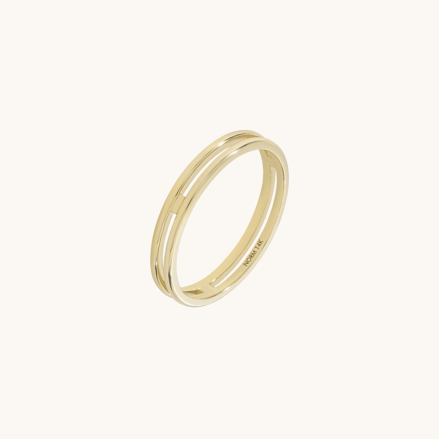 Double Line Ring in Gold