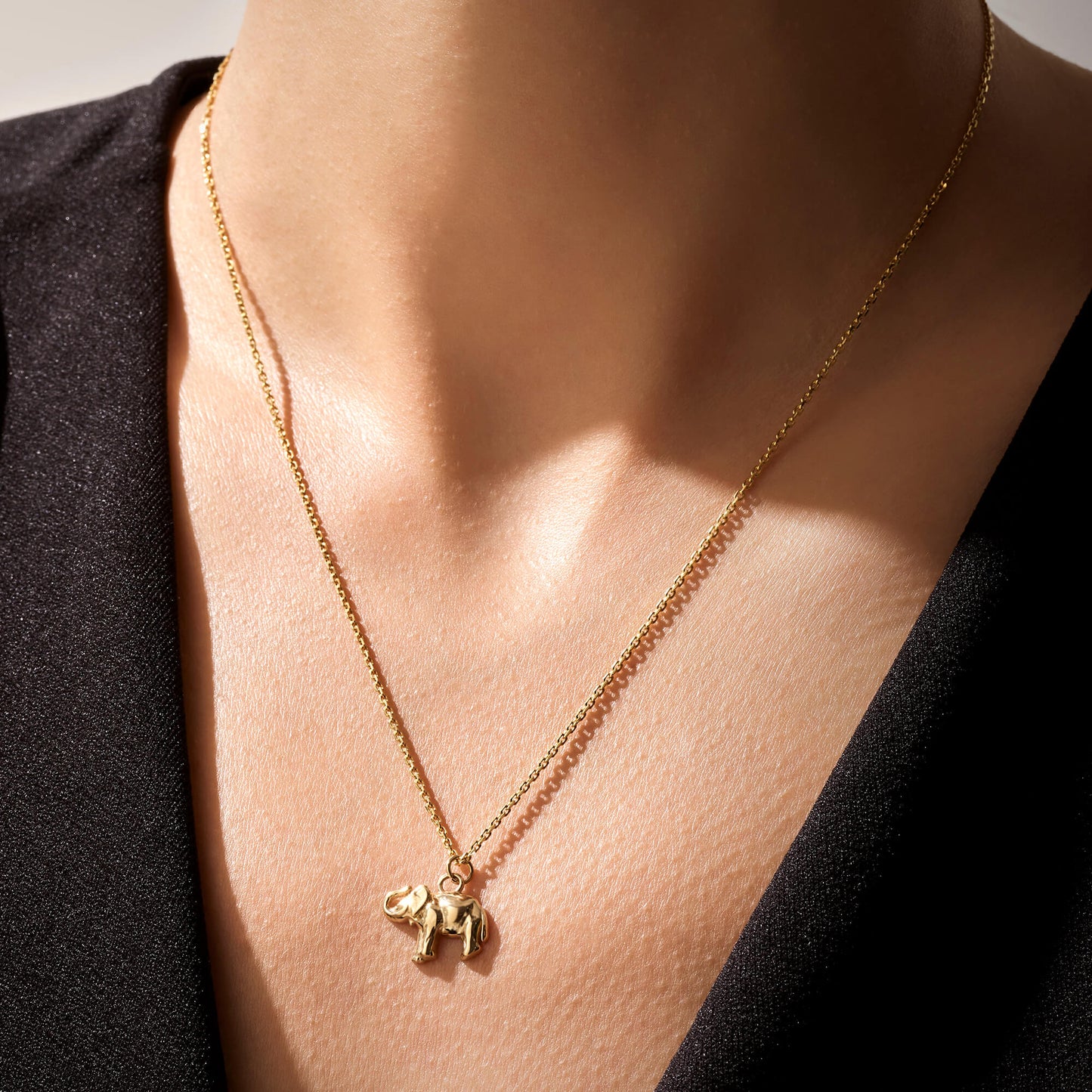 Elephant Necklace in Gold