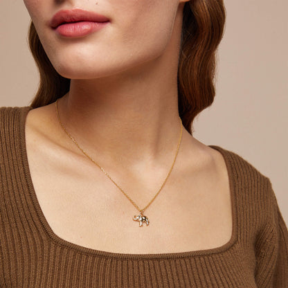 Elephant Necklace in Gold