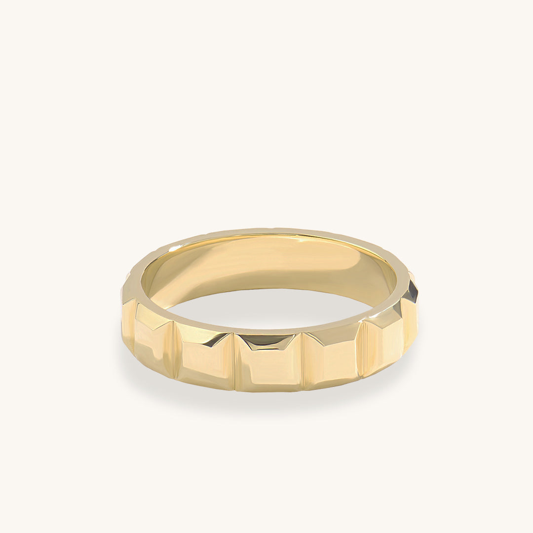Eternal Square Wedding Band in Gold