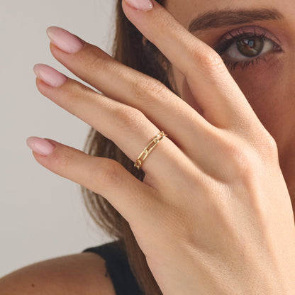 Eternity Link Band Ring in Gold