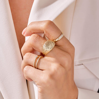 Eternity Solitaire Ring in Gold