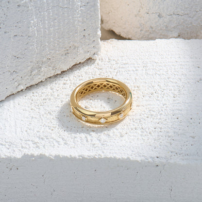 Etruscan Wedding Band Ring in Gold
