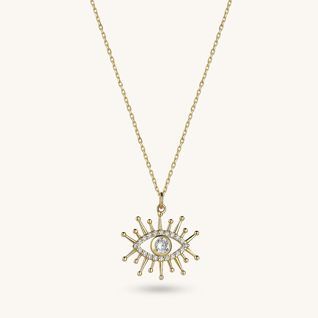 Evil Eye Necklace in Gold