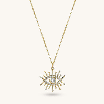 Evil Eye Necklace in Gold