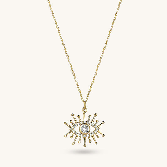 Evil Eye Necklace in Gold