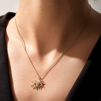 Evil Eye Necklace in Gold