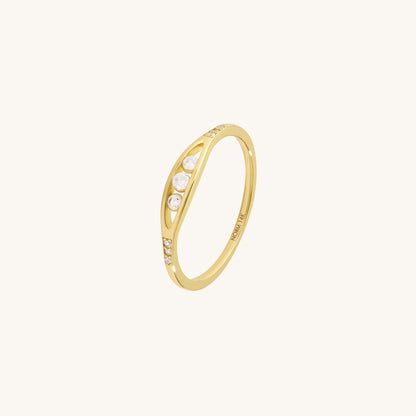 Eye Line Ring in Gold