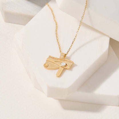 Eye of Horus Necklace in Gold