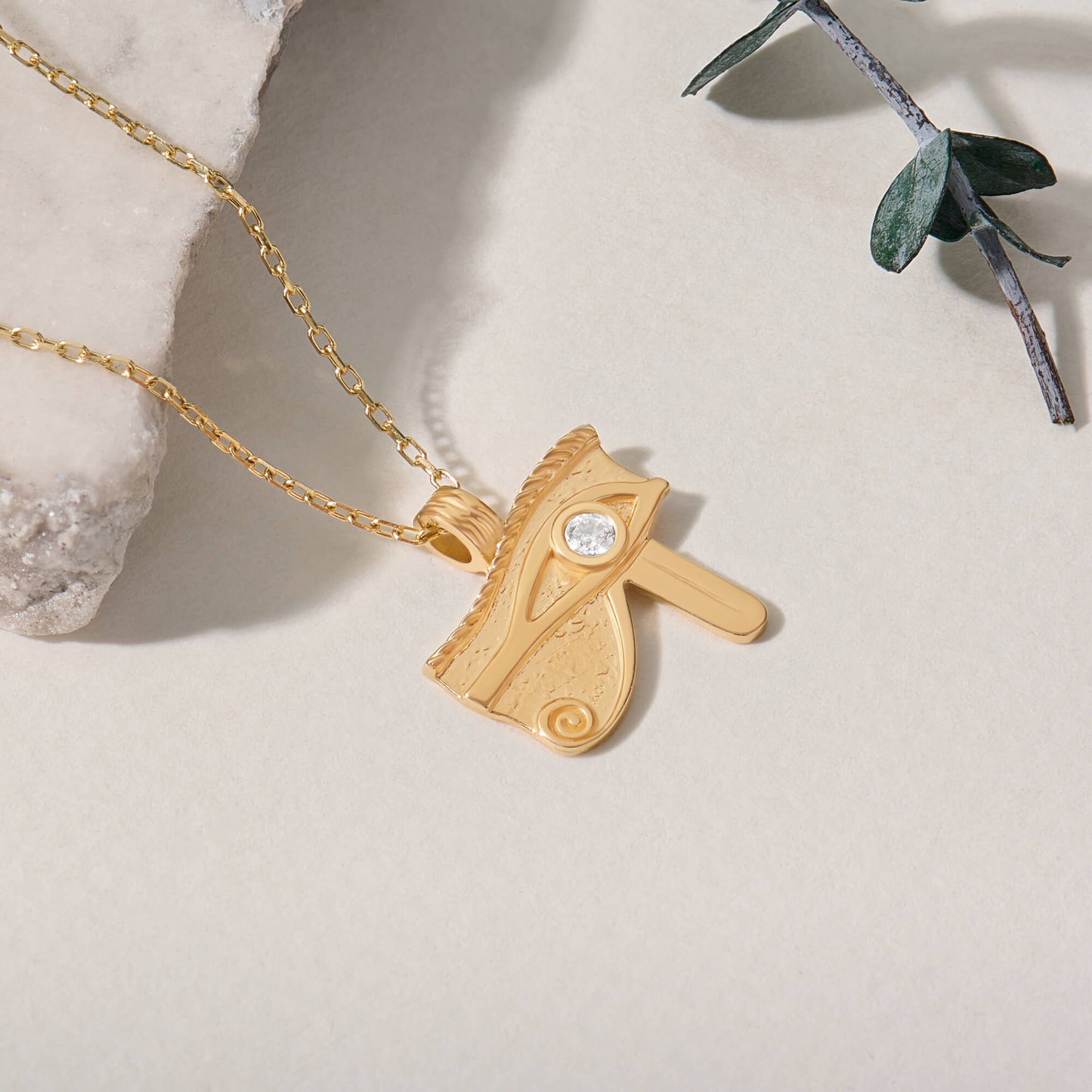 Eye of Horus Necklace in Gold