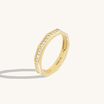 Faceted Eternity Ring in Gold