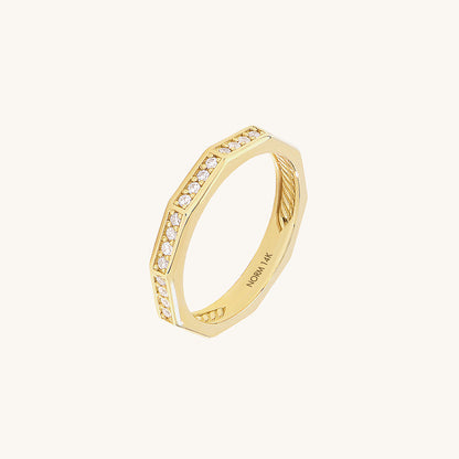 Faceted Eternity Ring in Gold