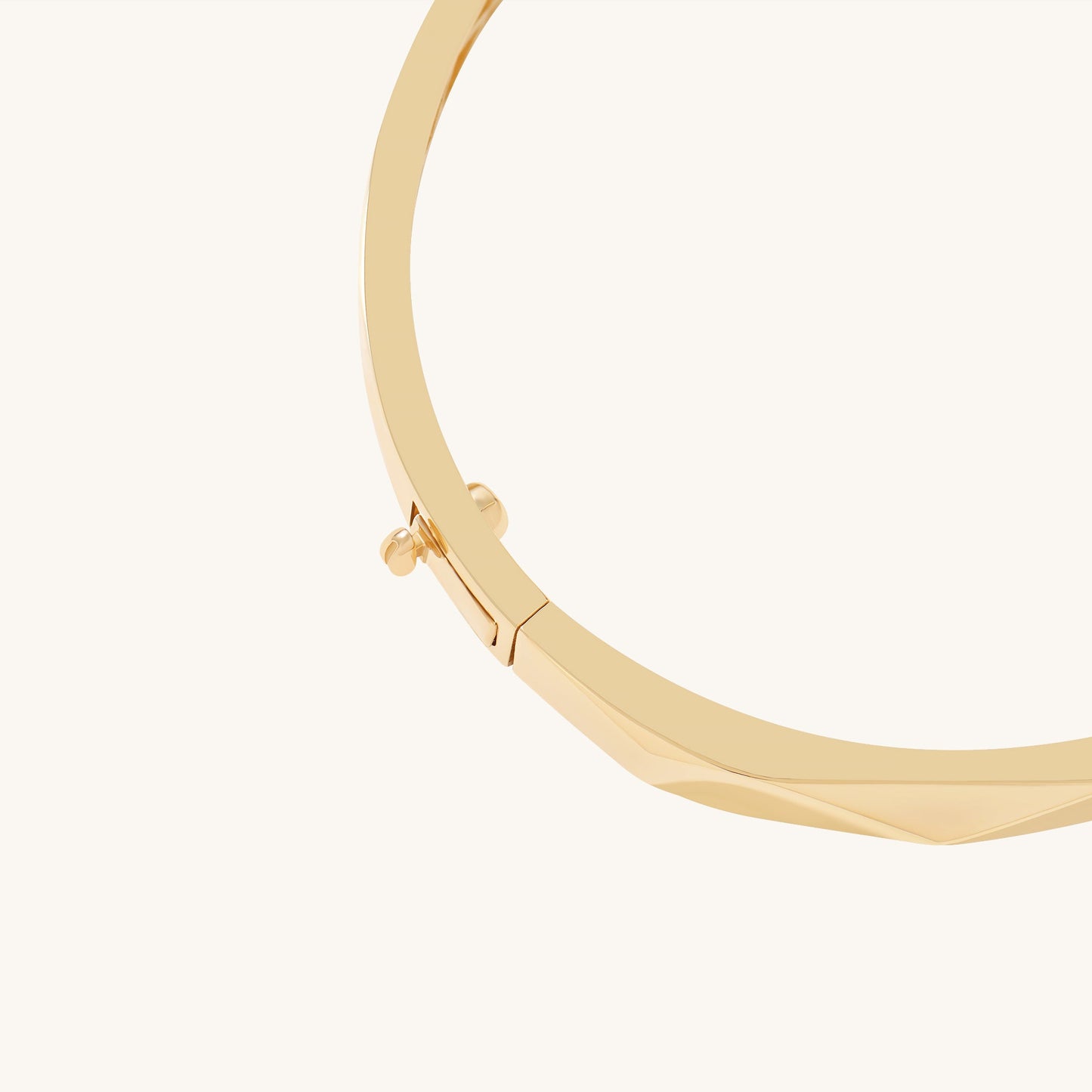 Faceted Bangle Bracelet in Gold