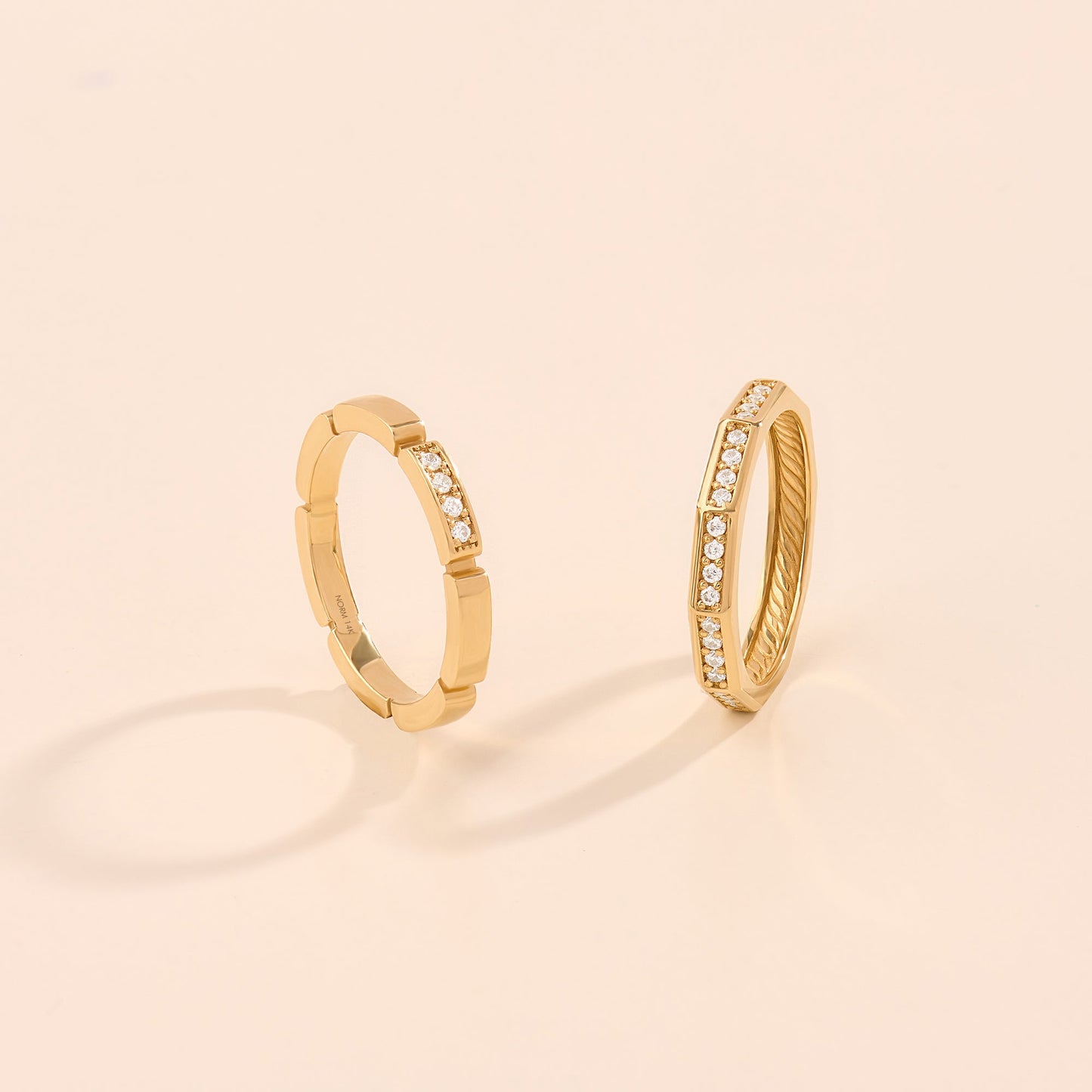 Faceted Eternity Ring in Gold