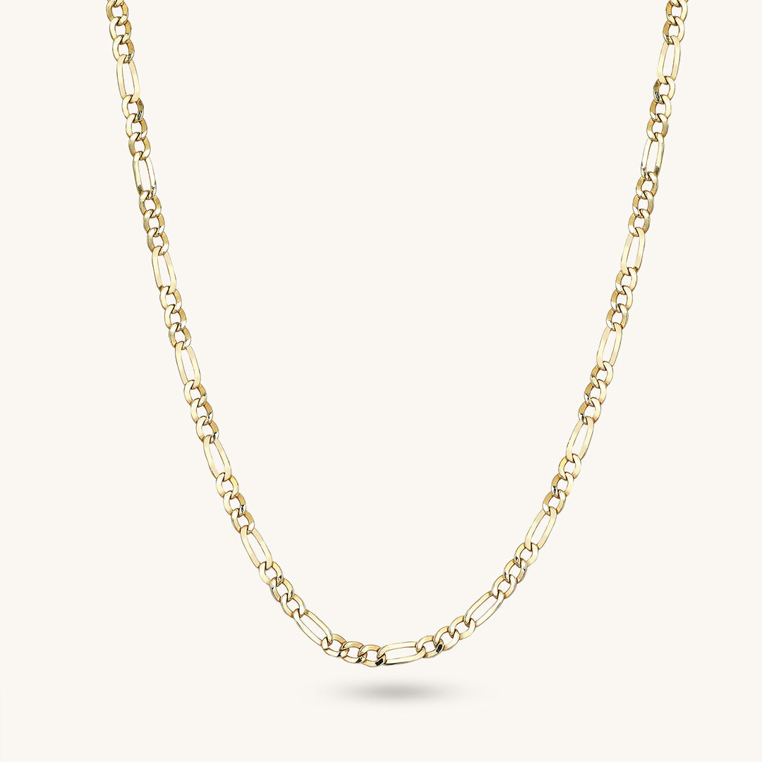Figaro Chain Necklace in Gold