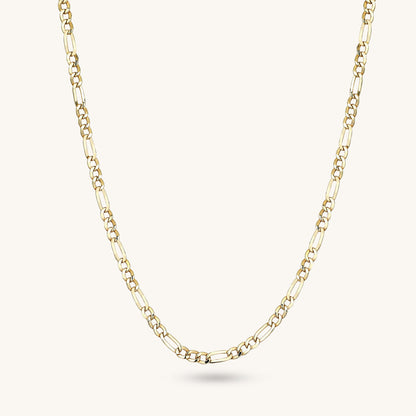 Figaro Chain Necklace in Gold