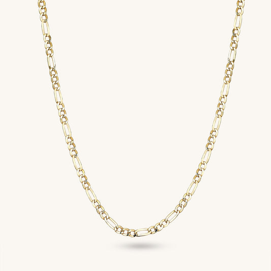 Figaro Chain Necklace in Gold