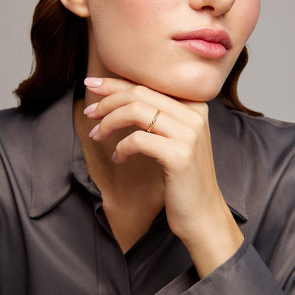 Figaro Chain Ring in Gold