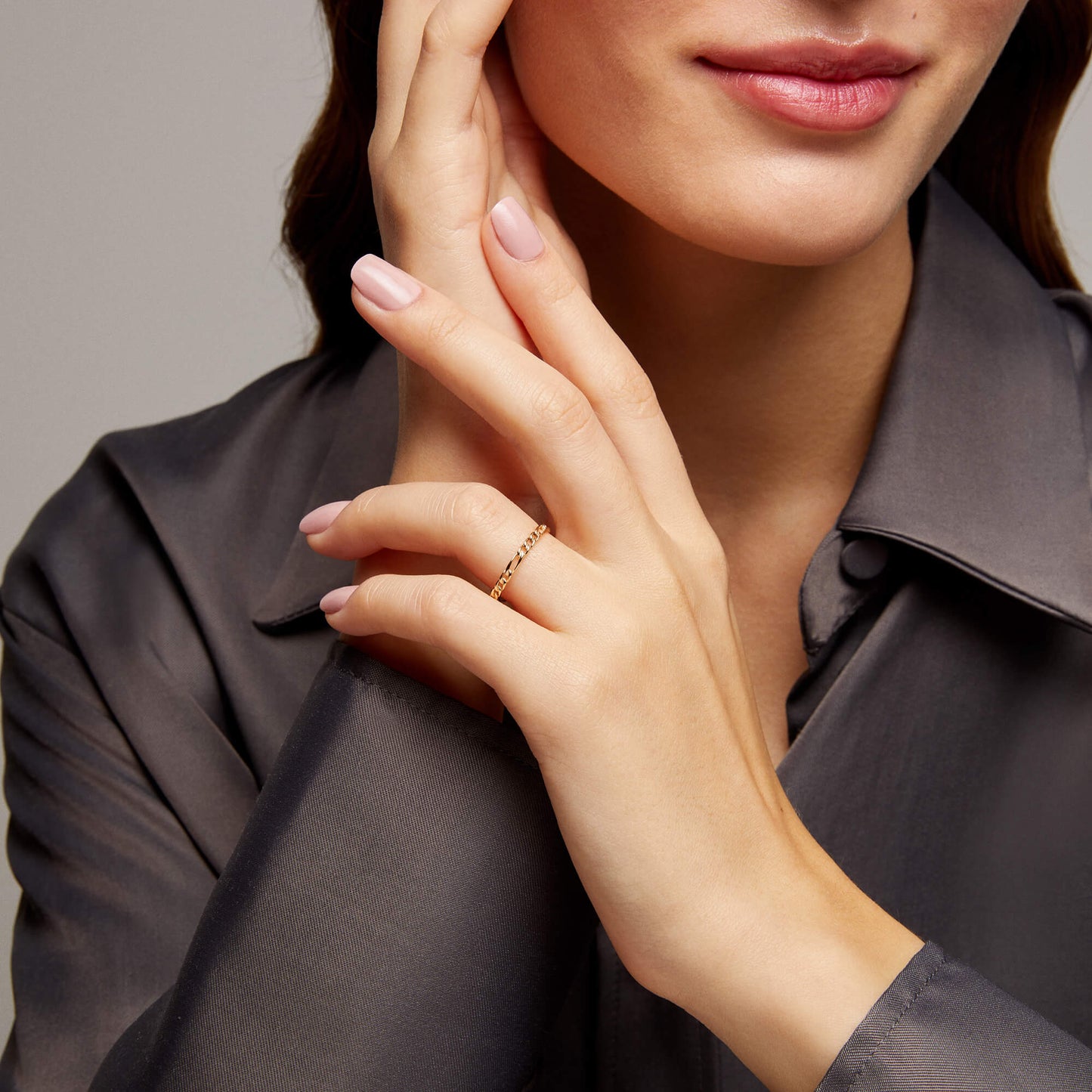 Figaro Chain Ring in Gold