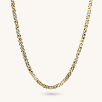 Flat Chain Necklace in Gold