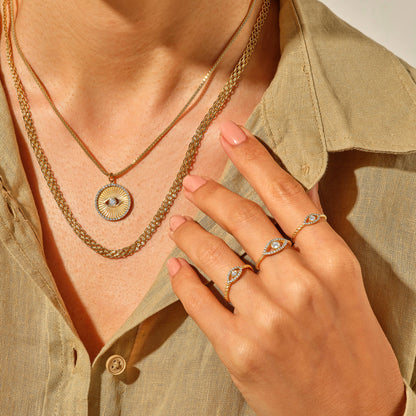 Flat Chain Necklace in Gold