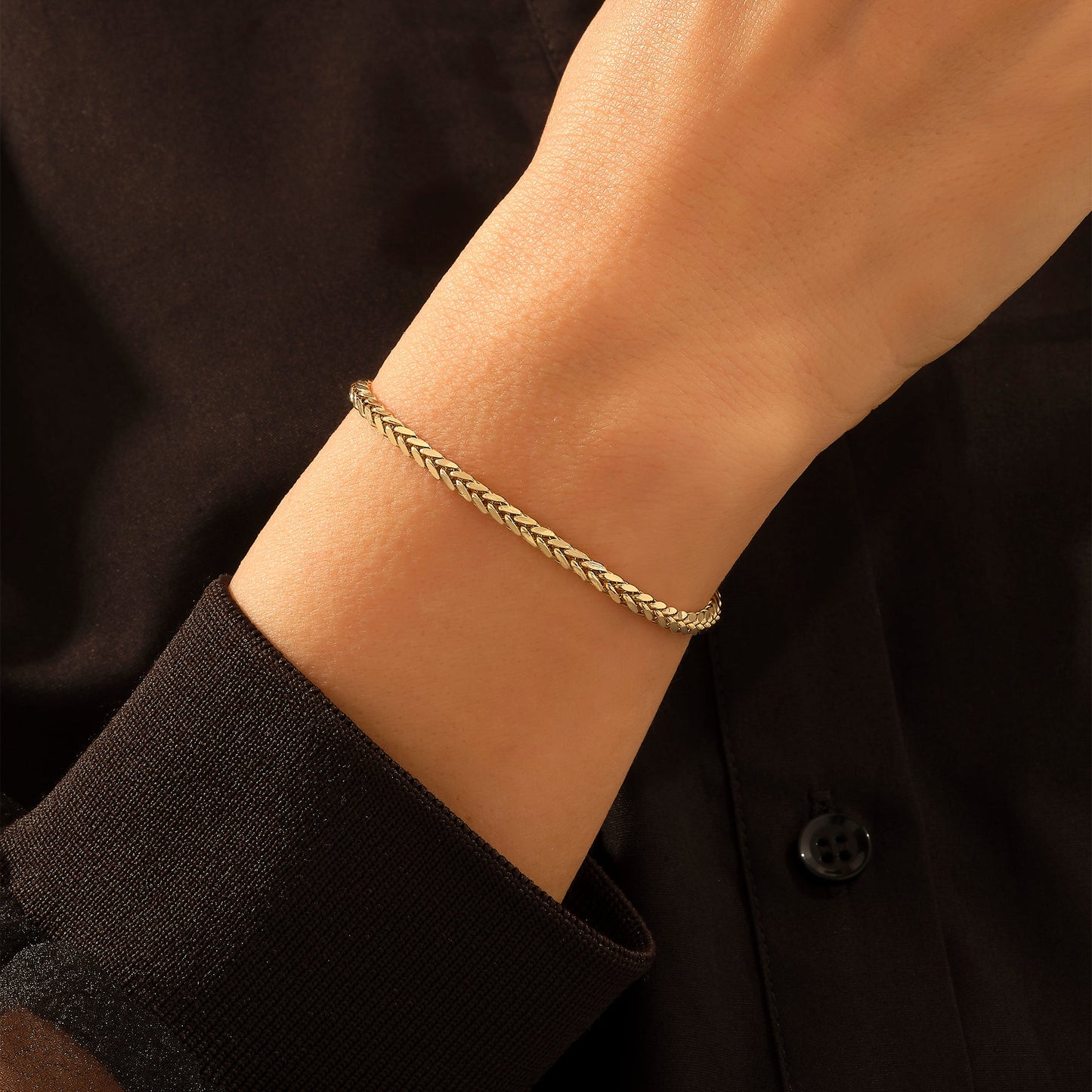 Franco Chain Bracelet in Gold