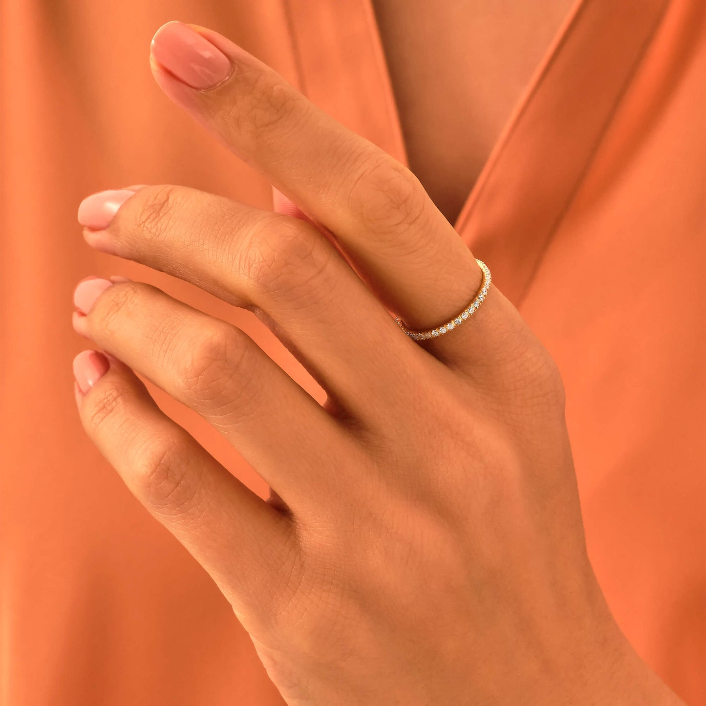 Diamond Full Eternity Ring in Gold