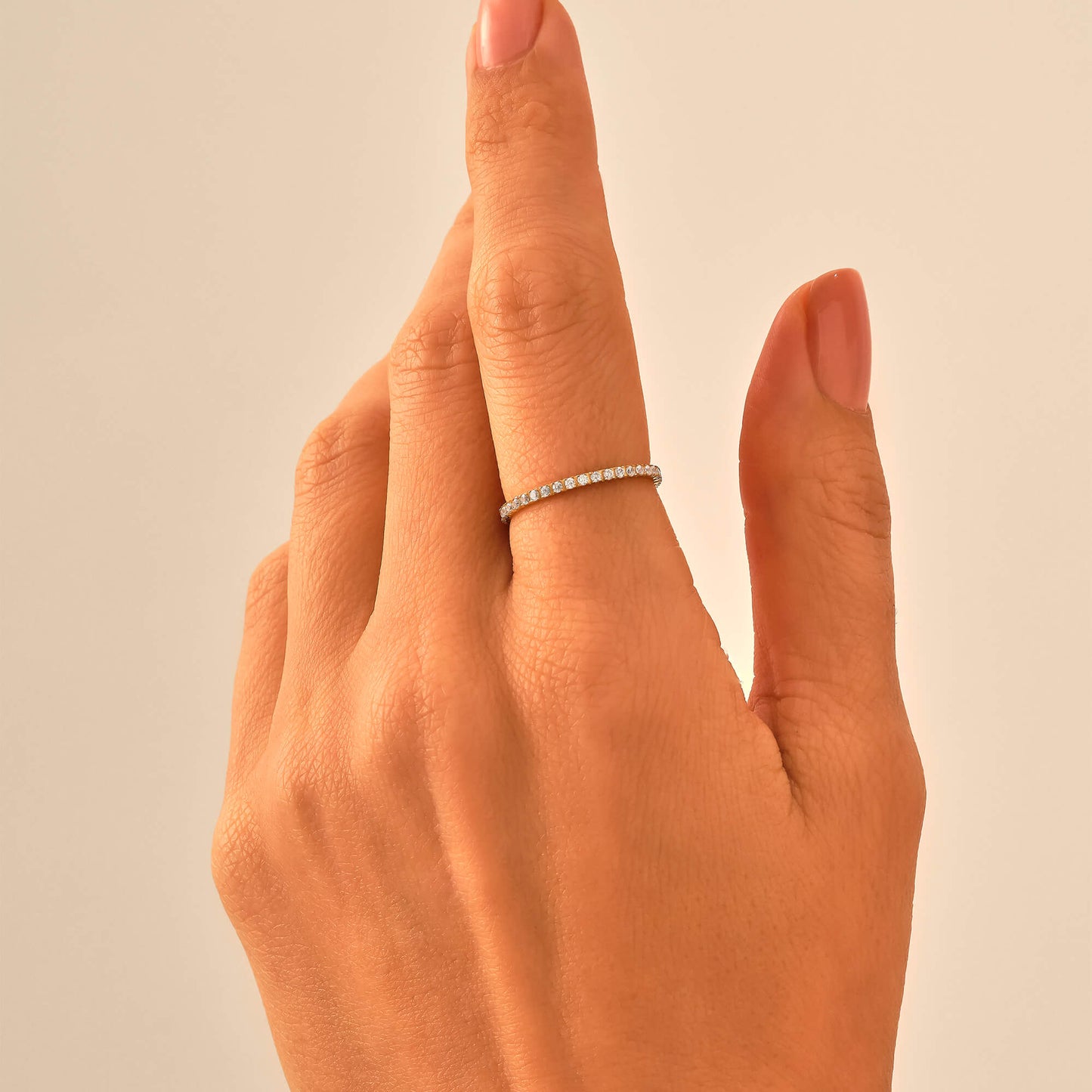 Diamond Full Eternity Ring in Gold