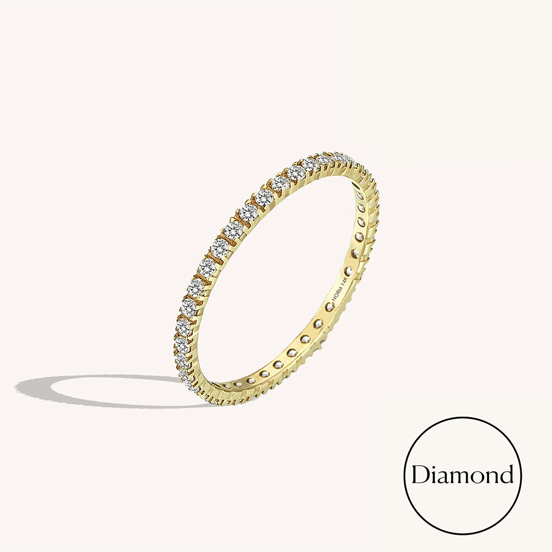 Diamond Full Eternity Ring in Gold