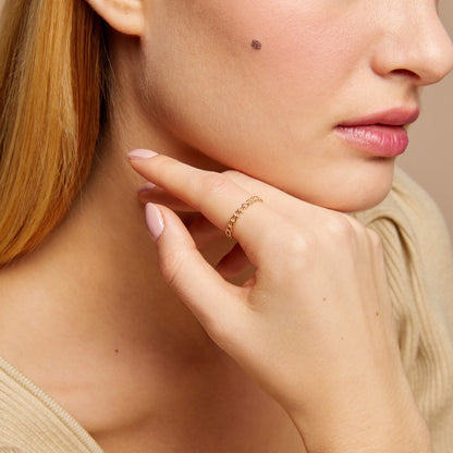 Heart Infinity Ring in Gold