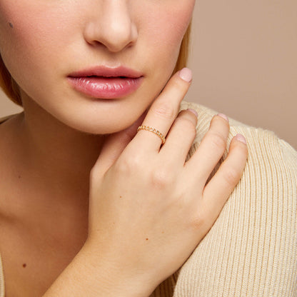 Heart Infinity Ring in Gold