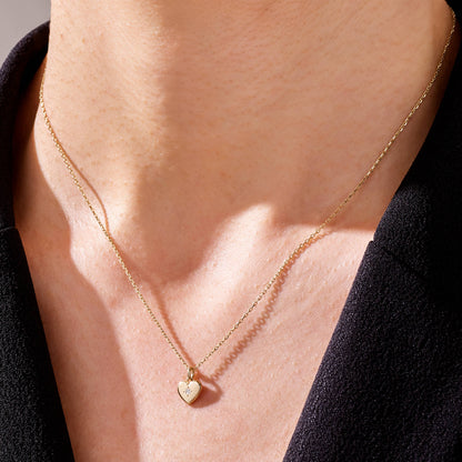 Heart Love Necklace in Gold