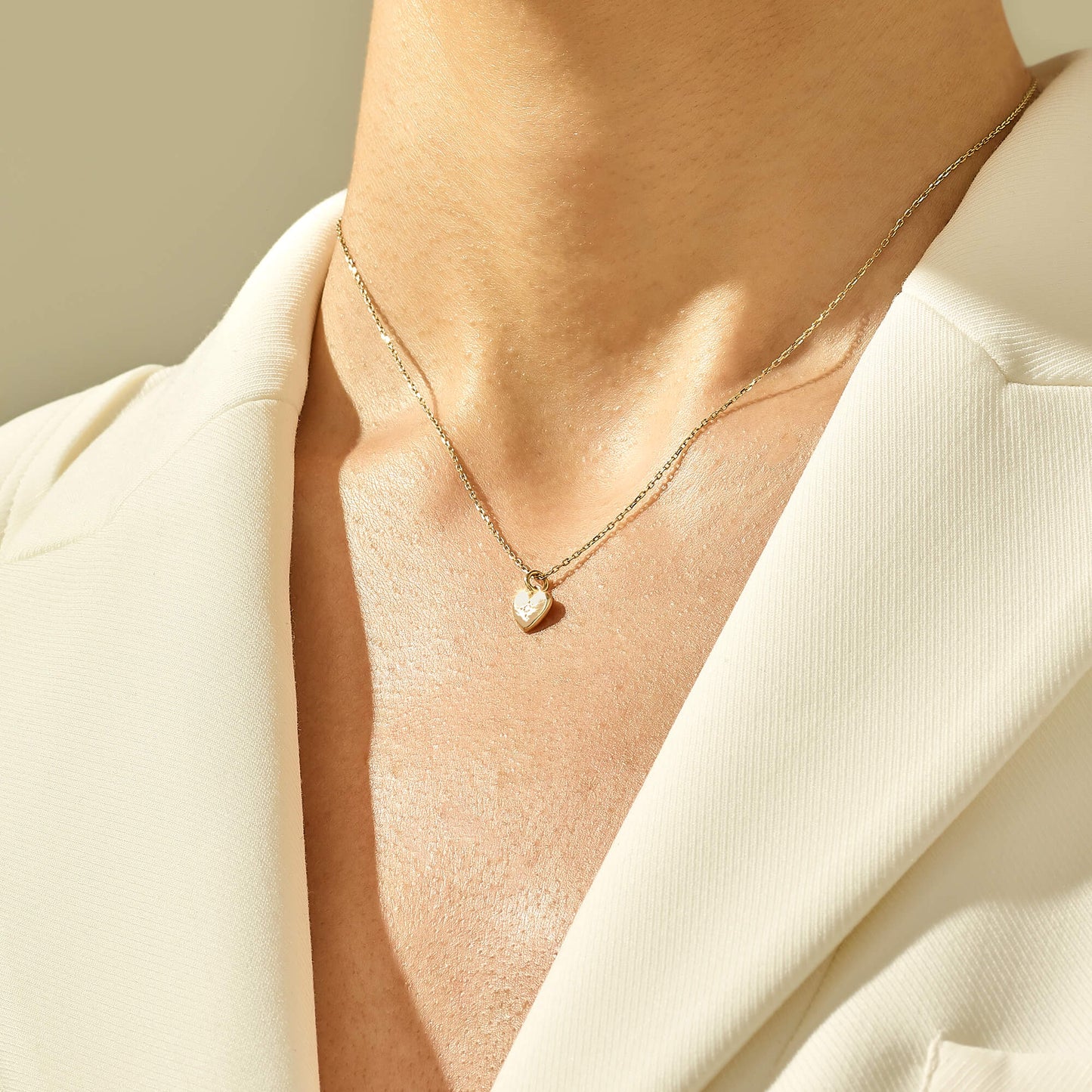 Heart Love Necklace in Gold