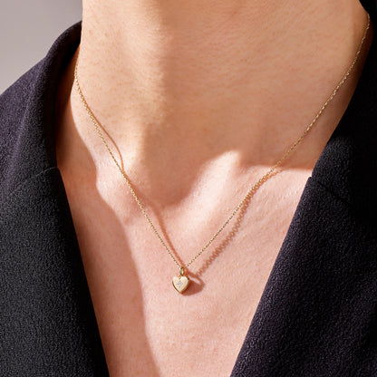 Heart Love Necklace in Gold