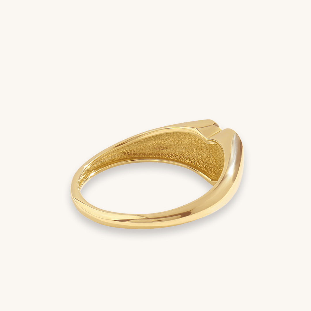 Heart Signet Ring in Gold
