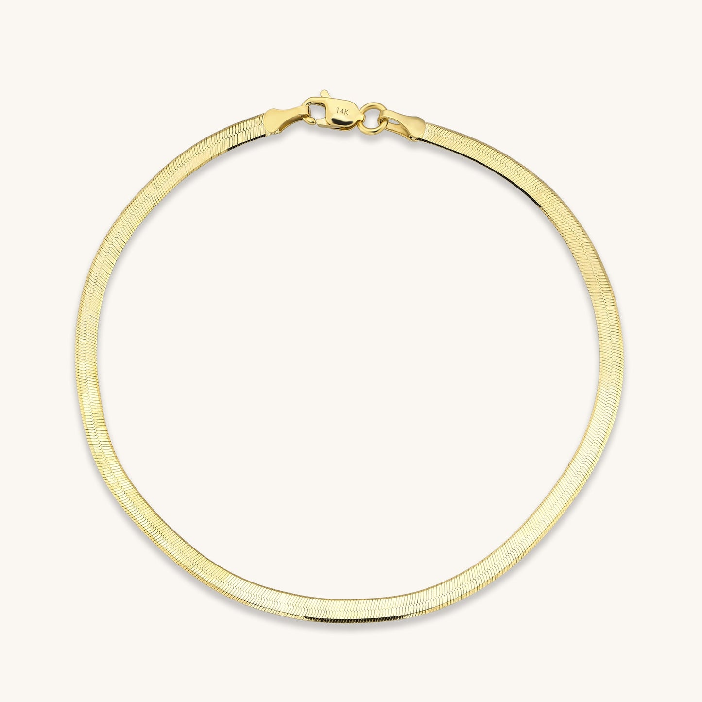 Herringbone Chain Bracelet in Gold