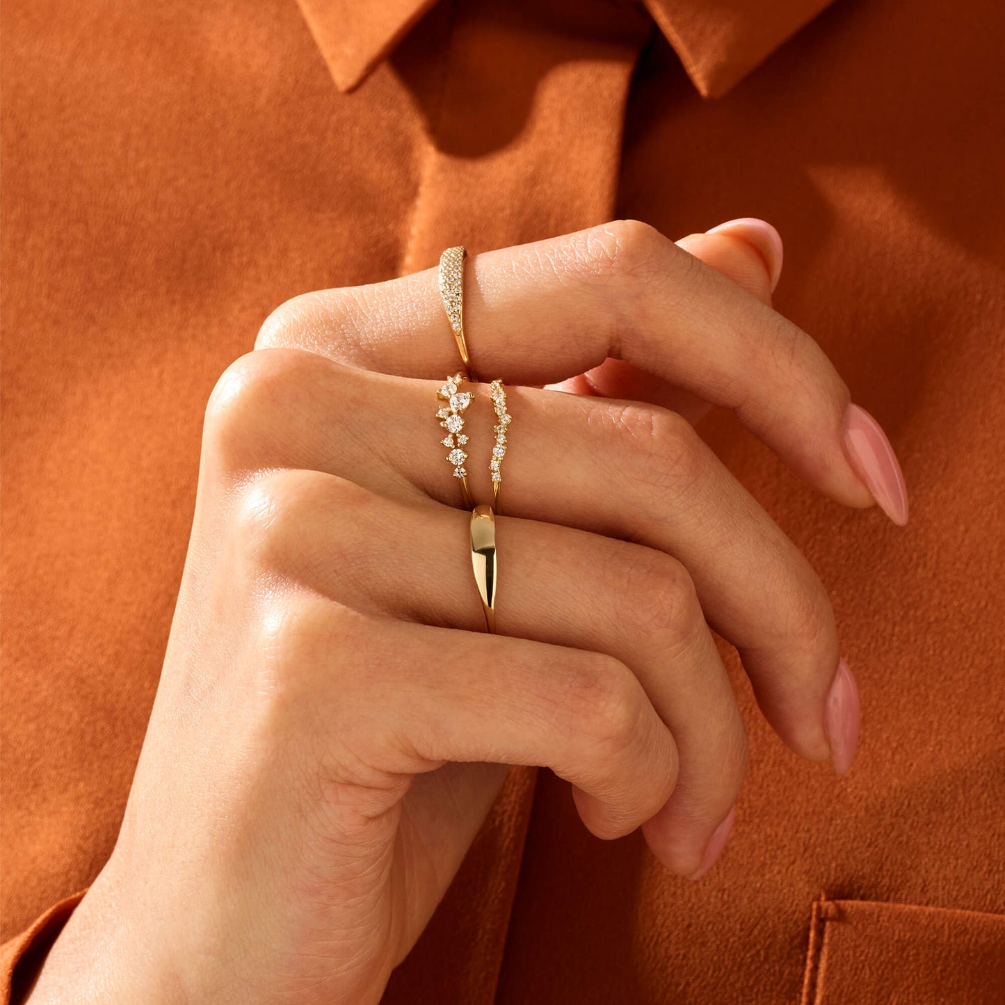 Iconic Cluster Ring in Gold
