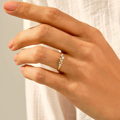 Iconic Diamond Cluster Ring in Gold