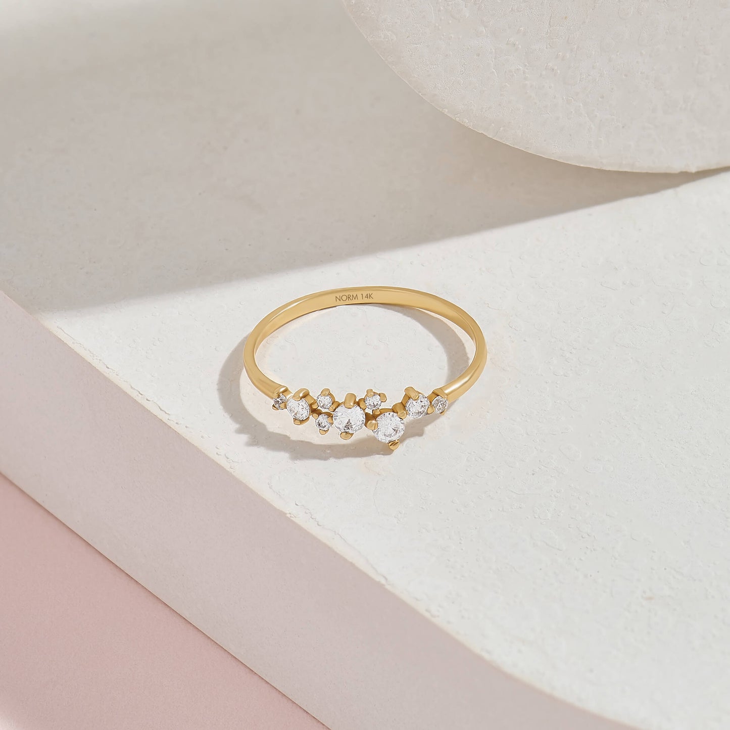 Iconic Diamond Cluster Ring in Gold