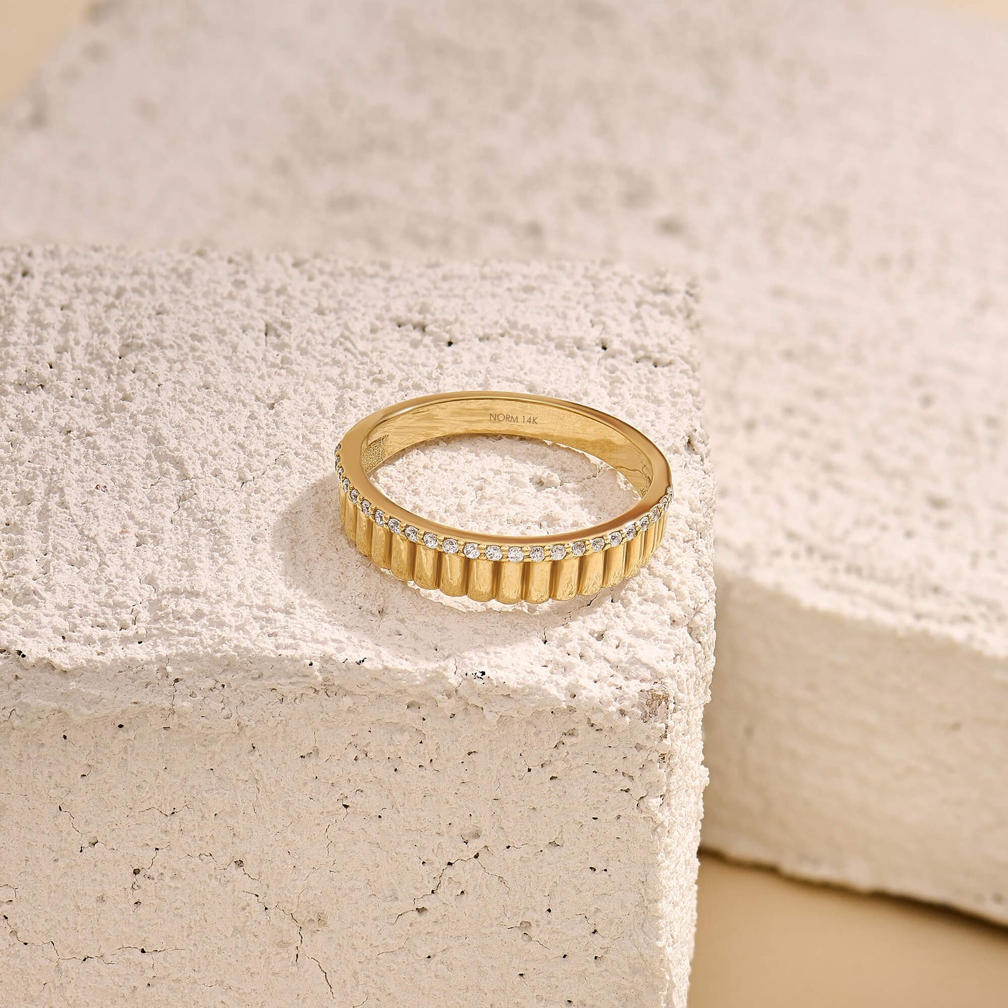 Iconic Diamond Half Eternity Band in Gold