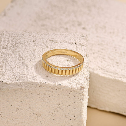 Iconic Diamond Half Eternity Band in Gold
