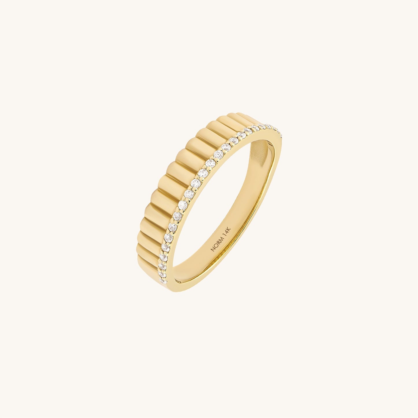 Iconic Diamond Half Eternity Band in Gold