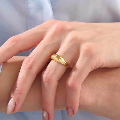 Iconic Star Dome Ring - Gold Vermeil