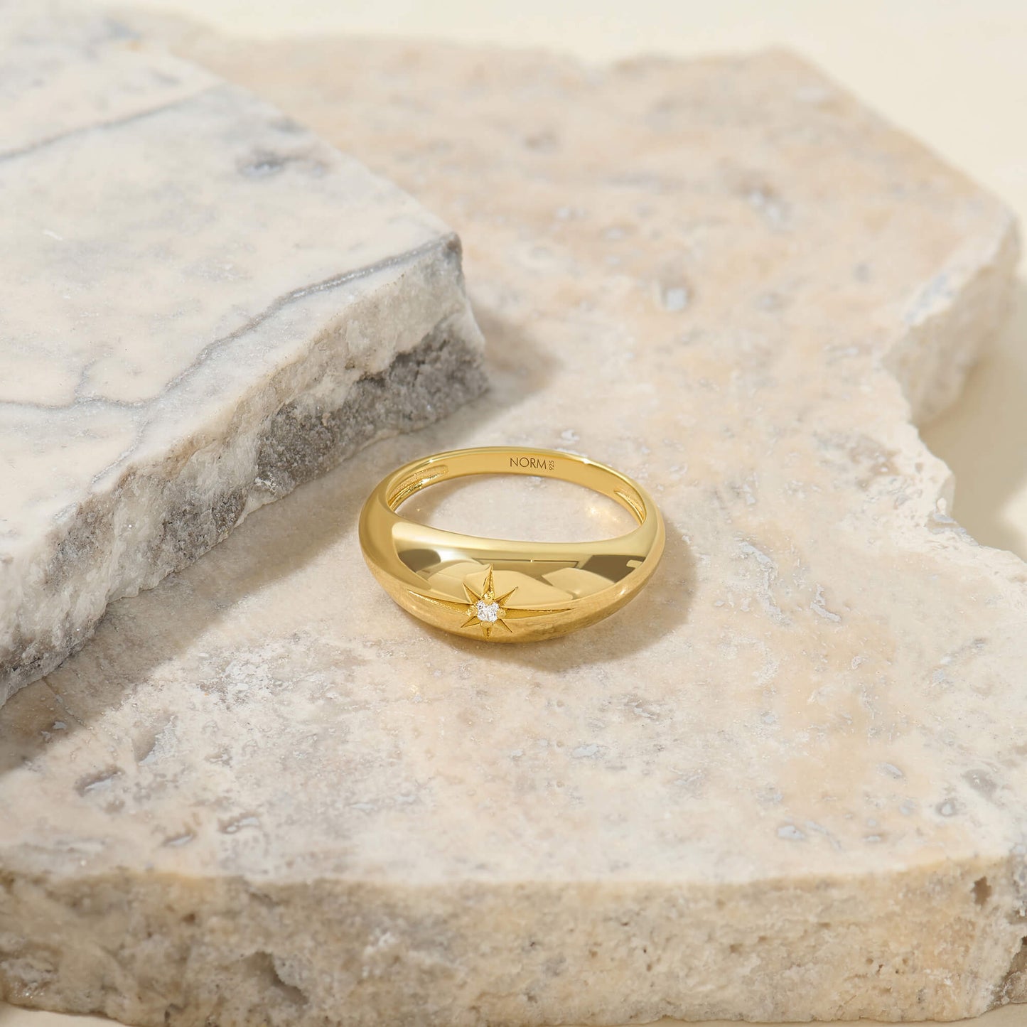 Iconic Star Dome Ring - Gold Vermeil