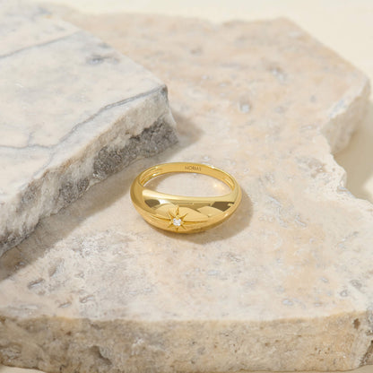 Iconic Star Dome Ring - Gold Vermeil