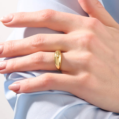 Iconic Star Dome Ring - Gold Vermeil